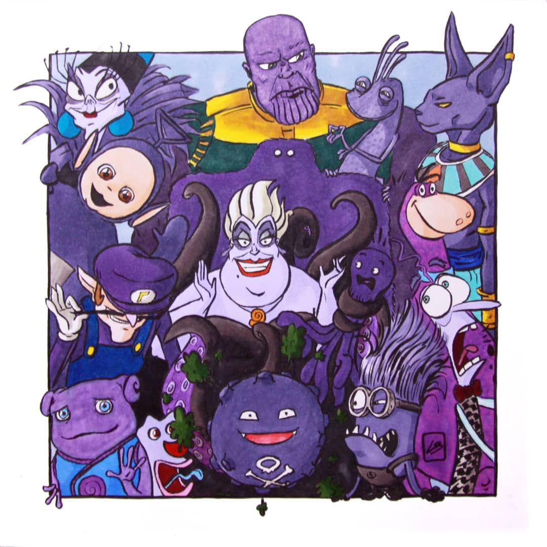 Artist Groups Popular Cartoon Characters According to Color -  