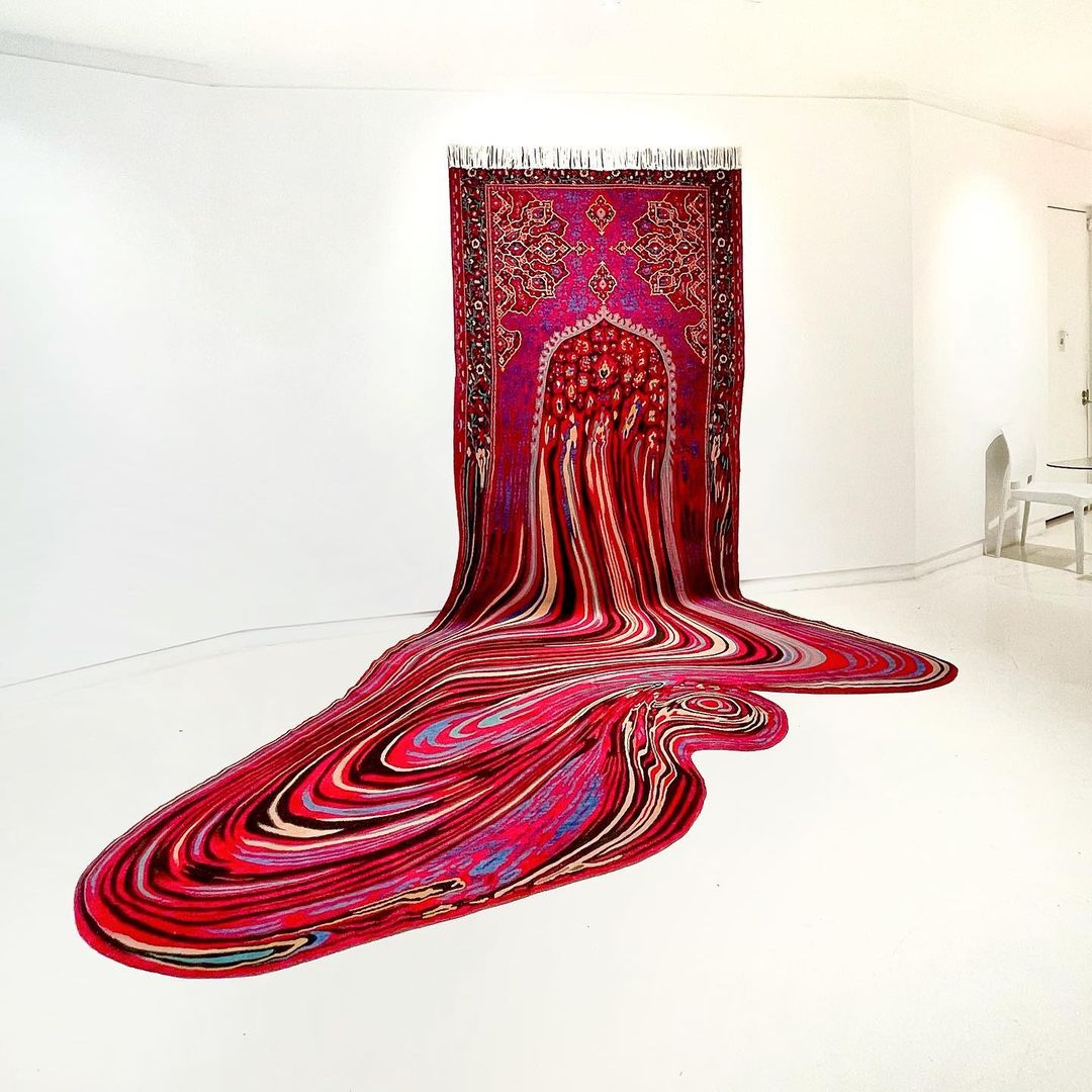 Faig Ahmeds Colorful Rugs Look Like They are Melting - https 