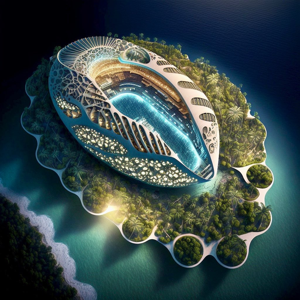 Architect Imagines Floating Stadiums Designs With the Help of AI ...