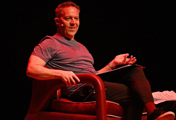 Greg-Gutfeld-Fox-News-Host Greg Gutfeld performs during Gutfeld Live King of Late Night Tour at The Broward Center for the Performing Arts, Fort Lauderdale, Florida, USA - 10 Aug 2024 'Gutfeld Live, King of Late Night Tour', Fort Lauderdale, Florida, USA - 10 Aug 2024.