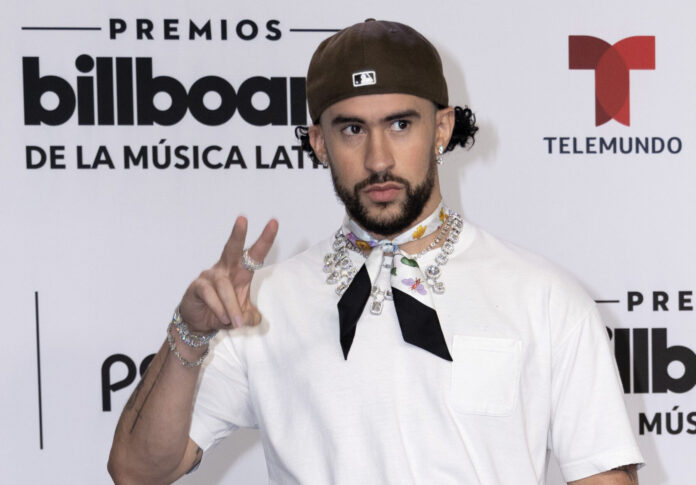 Bad Bunny at the 2023 Latin Billboard Music Awards in October 2023