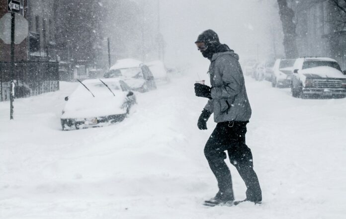 Winter snow storm